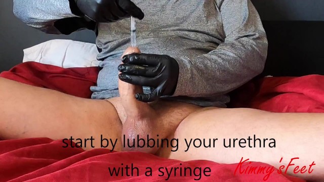 Extreme cock sounding Casting Slave training. sound 22 inches into the bladder