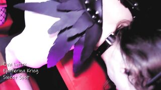 Hardcore BDSM Thresome Mistress Eva Latex Fuck Strapon Tranny Ass Femdom Maledom Big Dick Head Fuck