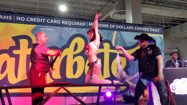 Ivy Minxxx Gets Flogged by Red Room Accessories on the Main Stage at Exxxotica Miami 2022
