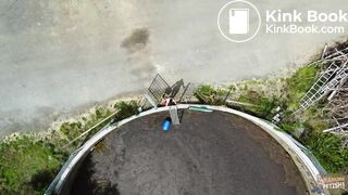 Christy Ley in the manure pit