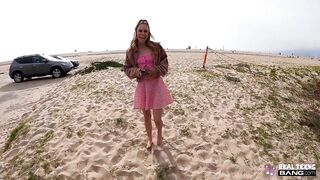 Real Teens - Summer Vixen Pees On The Beach Before Fucked Hard In Hotel Room