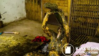 Farmer girl Bettys messy mistake - bathing in cowshit