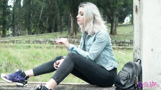 Caught a girlfriend with a cigarette at recess - BelleNiko