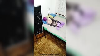 After work - Pegging and playing with my chained sissy slave (full video on OF)