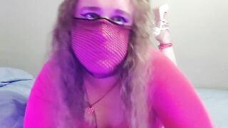 Cute Goth in Pink Outfit shows her Favorite way to Masturbate! Cums Twice.