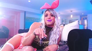 Raver Sissy femboy in chastity fucks BBC 4 Femdom Goddess while she eats dinner, rough anal slut 4/5