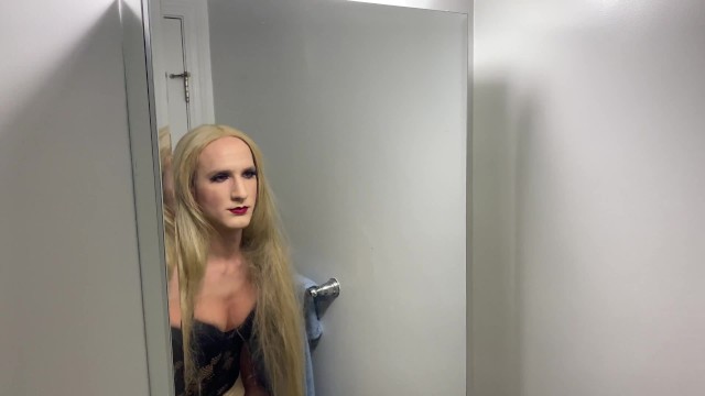 Sexy Blonde Drag Transformation