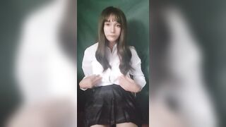 女装子オナニ－ Japanese crossdresser teasing