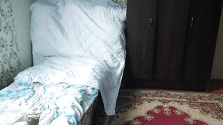 Stepsister trying slut dresses in her private room