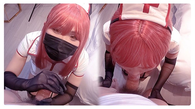【Chainsaw Man】????Makima Nurse Cosplayer's Handjob????, Blowjob Japanese Anime Cosplay part.10