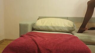 Sasha Earth crossdresser have anal sex with dildo toy