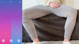 Loud moaning hands free cumshot | anal vibrator | huge cumshot | slowmotion