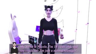 Teen Slut Used by Old Man in Front of Boyfriend - DDSims
