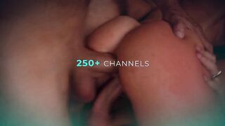 FOOTSIE BABES - Sexy Brunette Natali Ruby Uses Her Feet And Tight Ass To Please Her Man
