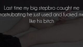 Caught my big stepbro jerking off and fucked his ass to make him my bitch
