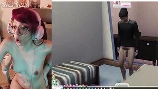 RECREATING MY SEXUAL FANTASIES IN THE SIMS 4: Rough Anal Gangbang w/ Bukkake on Livestream