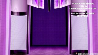 MasoMakeover - FUCKING MACHINE BLOWJOB FACE FUCKING PUBLIC USE MAKEUP BONDAGE LIPSTICK PUSSY SHAVING