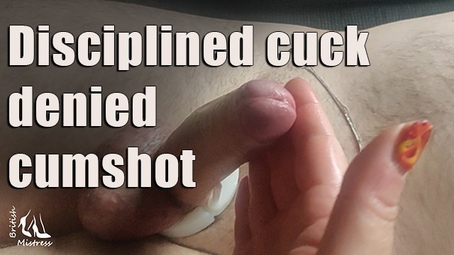 Disciplined cuck denied cumshot