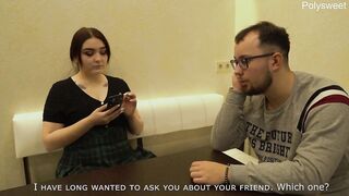 She let her husband pegging with a girl friend