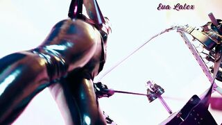 Domina Eva Latex PVC Vinyl Fetish Big Ass Milf Femdom Mistress Big Ass Sexy Goddess Glasses Leggins