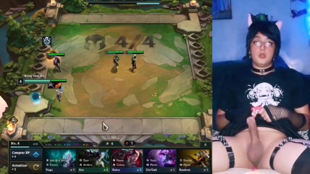 Femboy (neko) masturbating, LOL Gameplay TFT, En Directo - [CrossGameplay]