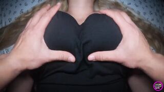 My Best Friend Fucks my Huge Tits and Cums on Them.