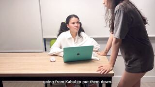 The popular girl of the university does whatever it takes to pass the subject