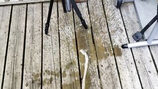 Pissing with my neighbors wife pee video