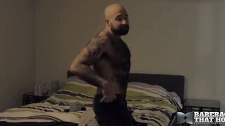 BAREBACKTHATHOLE Hairy Hunk Atlas Grant Masturbates Solo