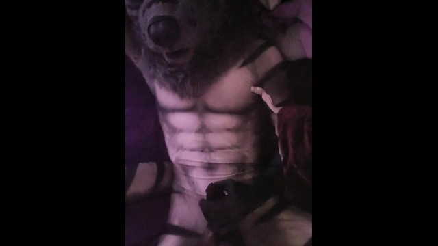 Just a furry Hyena playing with himself