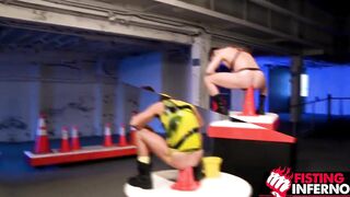 FistingInferno - Perv Businessman Striproasted By Soon To Be Hunk Employees