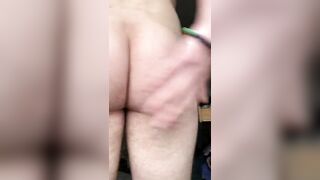 ABDL showing off his smooth ass and Plugging his hole before diaper change