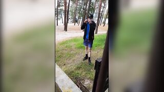 lost bet, naked on the beach and having an erection