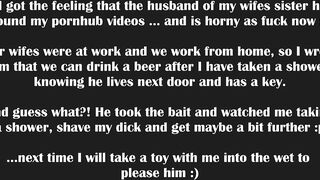 Bi husband caught brother in law secretly watch him shower and jerking off while wife is at work