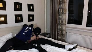 3 guys in sportswear fucking hard