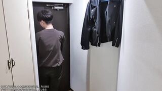 Slim Japanese student receives nude oil massage and sucks off masseur after erotic massage