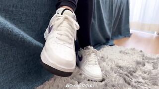 Goddess Kiffa Joi Sweaty and Stinky Nike Air Sneakers - SWEATY FEET - JOI- FOOT FETISH - STINKY FEET