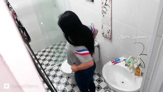 Day 4 #VOYEUR - Her changing in the bathroom