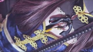 Cumshot on a frustrated Japanese wife in costume