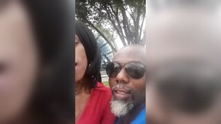 Ebony rough hard sex in public bathroom creampie