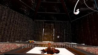 Bondage Strap Fox Girl Warms You Up in Snowed in Cabin Sword Knife Play Hentai POV Lap Dance