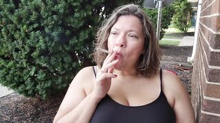 Silent Smoking a Newport Cork Cigarette