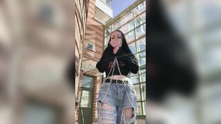 Cute Alt Girl Smoking Outside