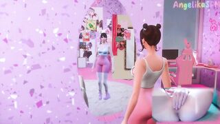 FUTANARI MISTRESS SEDUCED STEPSISTER AND STEPMOM BY HAVING HARD ANAL SEX (HENTAI + SIMS 4)