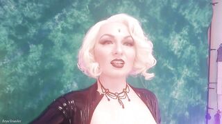 Latex JOI CEI jerk off instructions and cum eating instructor - training - dirty talk - Arya Grander