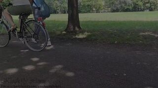 Stepsisters first time playing outdoor around people in a public park was thrilling!