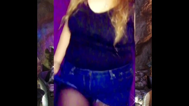 Sexy denim shorts and pussy rubbing