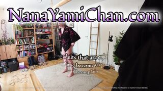 Girl on Bamboo wooden horse, extreme Shibari scene - Preview