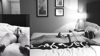 Left Tied in the Hotel Room! (Post Orgasm Torture) with CUM CAM!