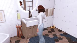 STEDMOR DOMINERER STEDDATTER MED SIN ENORME RØV OG KNEPPER HÅRDT I RØVEN I SIMS 4